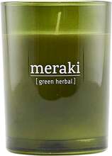 Meraki Green Herbal Scented Candle Large - 35 hours