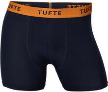 Tufte Mens SoftBoost Boxer Briefs Sky Captain / Apricot Orange M