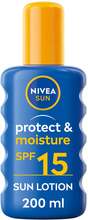 Nivea Protect & Moisture Sun Spray SPF15 200 ml