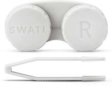 SWATI Cosmetics Lens Case & Tweezers Grey Grey