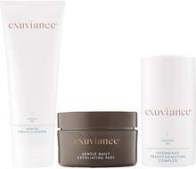 Exuviance Dry Skin Kit Gentle Cream Cleanser, Gentle Daily Exfoliating Pads, Overnight