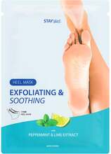 Stay Well Exfoliating & Soothing Heel Mask Peppermint & Lime 1pcs