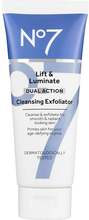No7 Lift & Luminate Dual Action Cleansing Exfoliator Cleansing Exfoliator for Refreshed and Luminous Skin - 100 ml
