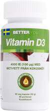 Better You Vitamin D3 4000 IE + Kokosolja 90 pcs - 90 pcs