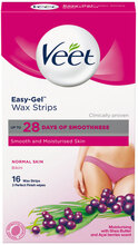 Veet Easy-Gel Wax Strips Normal Skin Bikini (16 stk)