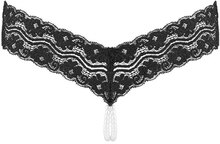 Underneath - Mira Crotchless G-streng m/ Perler, str. S/M