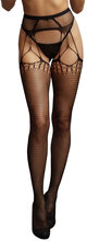 Le Desir Shredded Suspender Pantyhose, str. Plus Size