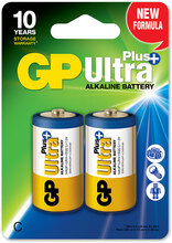 GP Ultra Plus C-batteri, 2-pakk