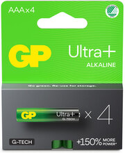 GP Ultra Plus AAA-batteri, 4-pakk