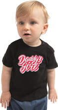 Daddys girl geboorte cadeau t-shirt zwart voor babys