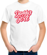 Daddys girl vaderdag cadeau t-shirt wit voor meisjes
