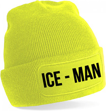 Ice-man muts - unisex - one size - geel - apres-ski muts