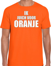 Oranje t-shirt Holland / Nederland supporter ik juich voor oranje EK/ WK voor heren