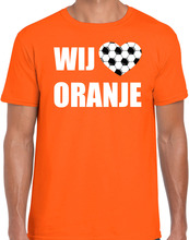 Oranje t-shirt wij houden van oranje Holland / Nederland supporter voor heren tijdens EK/ WK