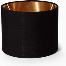 Lampskärm cylinder 25 cm svart linne