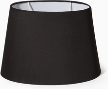Lampskärm William oval 30 cm svart taft