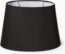 Lampskärm William oval 25 cm svart taft