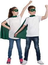 Superhjälte Grön Mantel med Ögonmask Barn