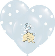 Baby Shower Ballonger Elephant Mix Blå