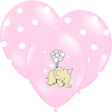 Baby Shower Ballonger Elephant Mix Rosa