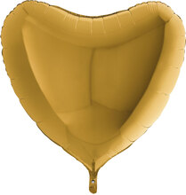 Folieballong Hjärta Guld XL