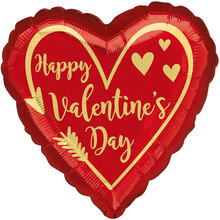 Happy Valentines Day Folieballong Hjärta