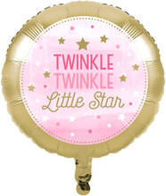 Twinkle Twinkle Little Star Folieballong Ljusrosa
