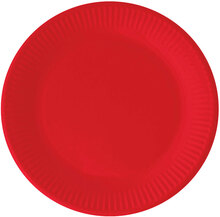 Röda Pappassietter Solid Color