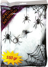 Vitt Spindelnät med Spindlar 550 g