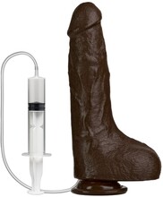 Squirting Realistic Cock Dark Brown