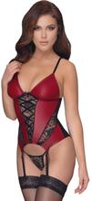 Corset with Straps - Red & Black L
