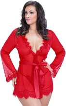 Charming Red Robe With Panty 5XL