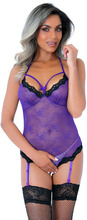 Lace Teddy with Open Crotch L/XL