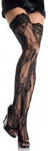 Rose Lace Thigh Highs O/S