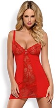 Heartina Chemise & Thong Red L/XL