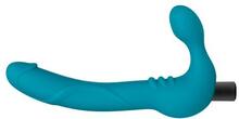 Temptasia - Luna Vibrating Strapless Strap-on - Teal