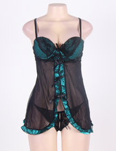 Mesh Green Dotted Lingerie M
