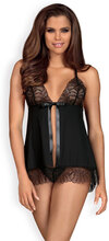 Chiccanta Babydoll & Thong Black L/XL