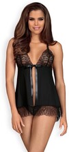 Chiccanta Babydoll & Thong Black L/XL