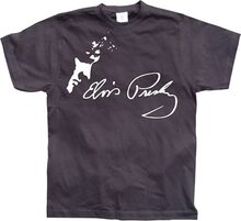 Elvis profil/autograf, T-Shirt