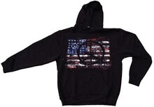 USA Flag With Peace Symbols Hoodie, Hoodie