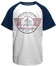 Budweiser Bear & Claw Baseball T-Shirt, T-Shirt