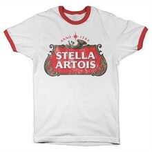 Stella Artois Washed Logo Ringer Tee, T-Shirt