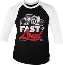Fast N' Loud Hot Rod Baseball 3/4 Sleeve Tee, Long Sleeve T-Shirt