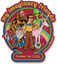 Stevene Rhodes - My Imaginary Friends Think I'm Cool Sticker, Accessories
