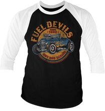 Fuel Devils Flame Rod Baseball 3/4 Sleeve Tee, Long Sleeve T-Shirt