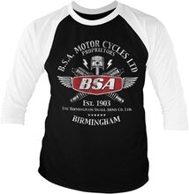 B.S.A. Motor Cycles Sparks Baseball 3/4 Sleeve Tee, Long Sleeve T-Shirt