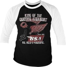 B.S.A. King Of The Queens Highway Baseball 3/4 Sleeve Tee, Long Sleeve T-Shirt