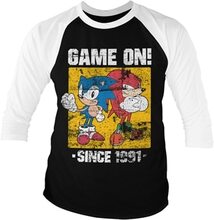 Sonic - Game On Since 1991 Baseball 3/4 Sleeve Tee, Long Sleeve T-Shirt