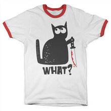 Cat Say What Ringer Tee, T-Shirt